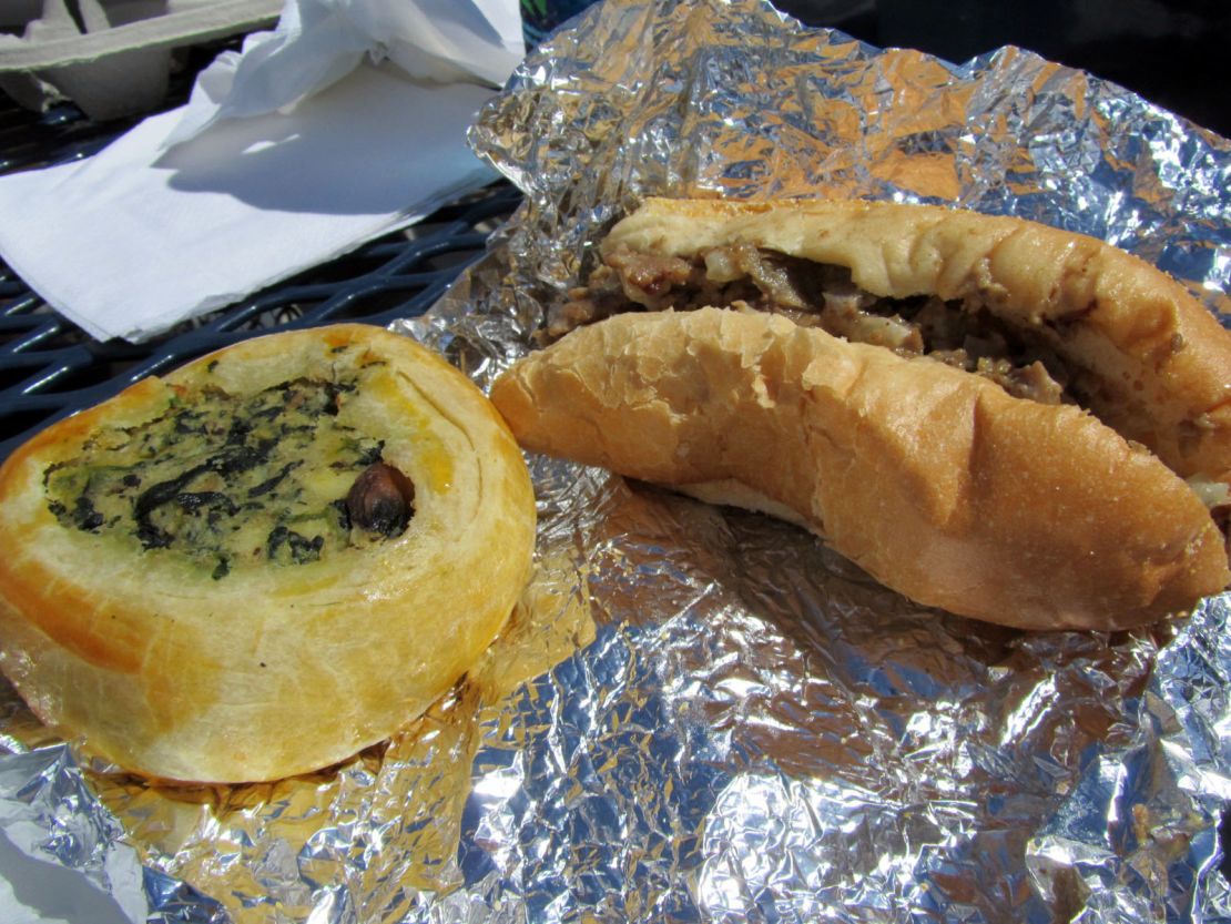 Cheese steaks and knishes are available at Bright House Stadium, spring training home of the Philadelphia Phillies.