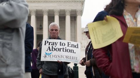 Christian anti-abortion activists protest at the U.S. Supreme Court, saying thousands of children die daily from abortion.