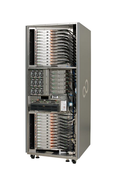 Japan's K Computer was the world's fastest supercomputer from June 2011 until June 2012 and has clocked in at 10 petaflops. Pictured is one its 864 cabinets.