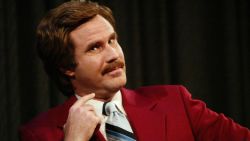 Will Ferrell as Ron Burgundy participates in Q&A after a special screening of the film 'Anchorman: The Legend of Ron Burgundy' at the Museum of Television and Radio July 7, 2004 in New York City.