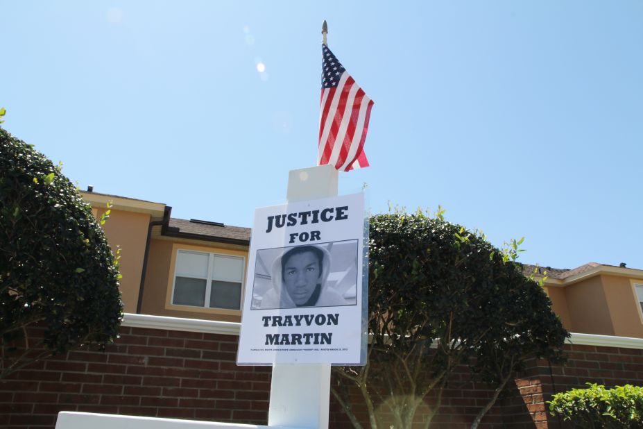 Memorials to Trayvon Martin grow daily outside The Retreat at Twin Lakes, the gated Sanford, Florida, community where neighborhood watchman George Zimmerman shot and killed the unarmed teen February 26. The death has sparked protests across the country and brought unwanted attention to Sanford, a town north of Orlando.