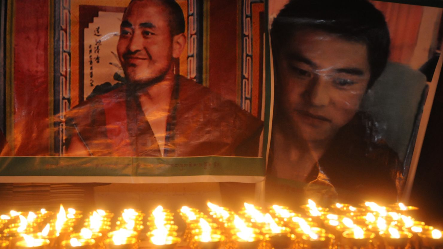 Jamyang Palden, left, and Lobsang Tsultrim, died by self-immolation in protests on March 17. 