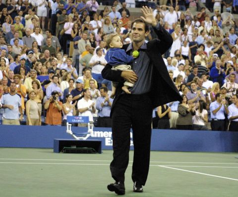 Sampras has two boys, aged nine and six, with his actress wife Bridgette Wilson. He is encouraging his sons to play both golf and tennis.