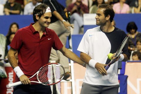 He came out of retirement in 2006 to play in exhibition matches, setting the scene for high-profile clashes with Roger Federer the following year and in 2008. Federer would go on to break Sampras' record of 14 grand slam titles.