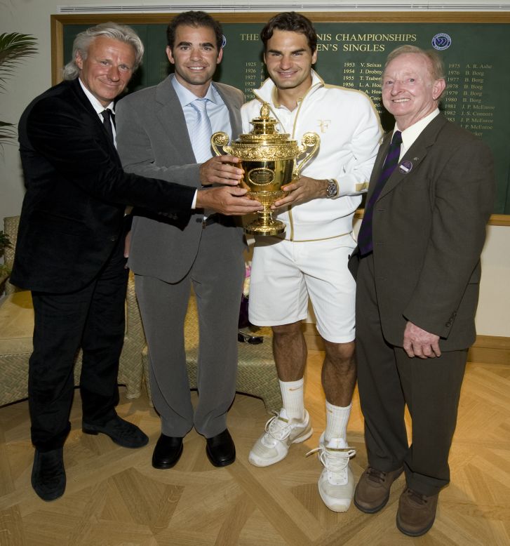 Federer won his 15th grand slam title at Wimbledon in 2009, and is only one away from matching Sampras' Open-era record of seven crowns at the grass-court major.