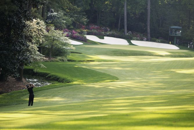 The final hole of "Amen Corner" has seen many a round hit the buffers, none more so than Japan's Tommy Nakajima -- who experienced the ignominy of penciling 13 onto his scorecard after attempting to play his ball out of Raes Creek in 1978. 