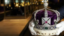 The Imperial Crown of India was made for King George V's appearance at the Delhi Durbar in 1911. It contains more than 6,000 diamonds and other precious stones, and is the only crown allowed to leave the country -- but it has only been worn once.