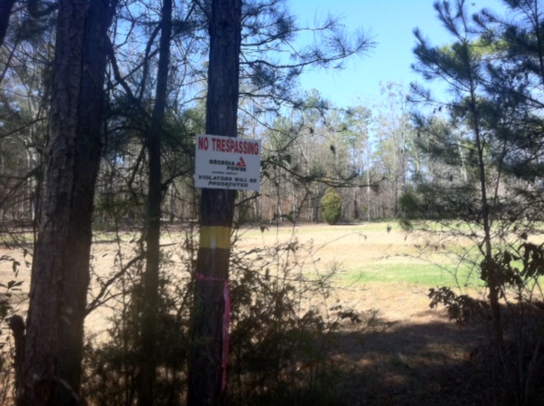 Georgia Power now owns the lot belonging to a cancer patient in Juliette, Georgia. The plant has leveled the ground, sealed the well, and planted pine saplings on the lot.