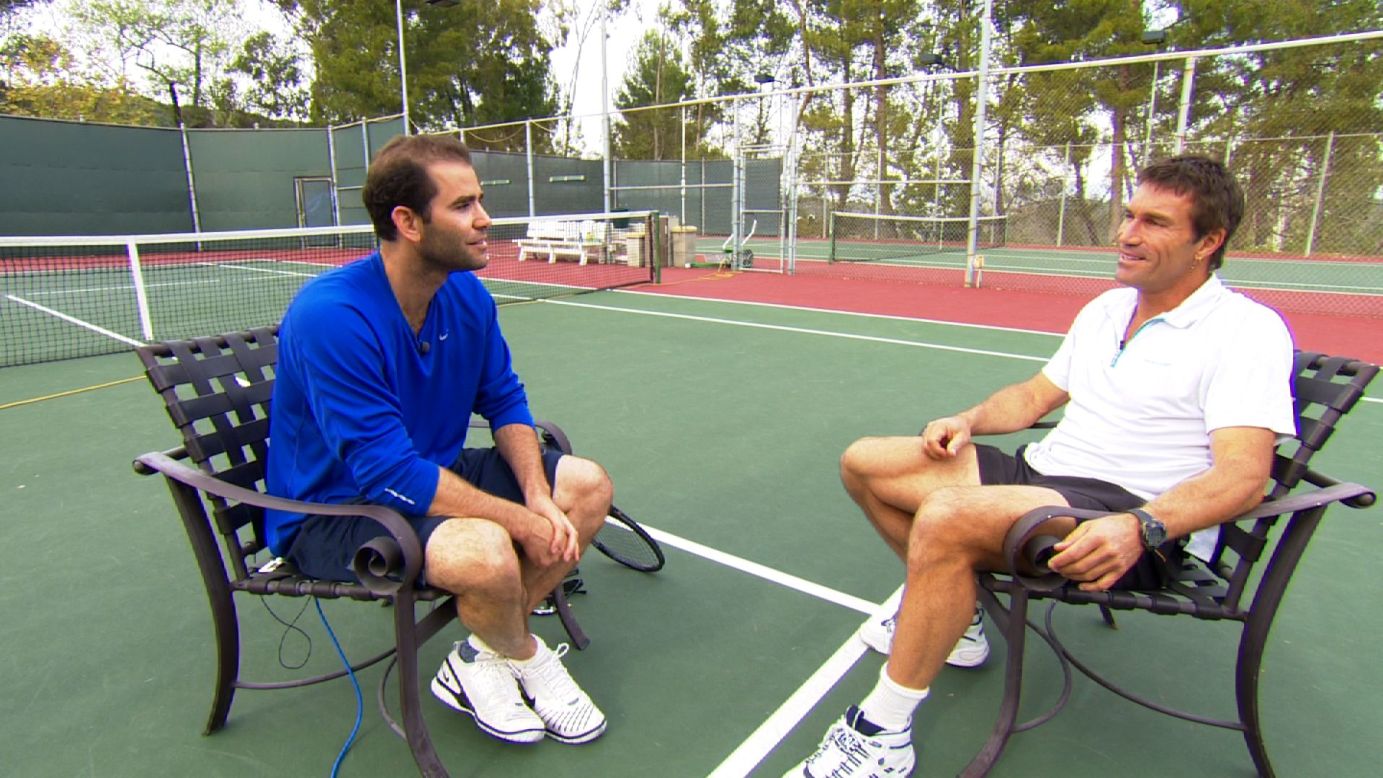 Tennis legend Pete Sampras met with his fellow Wimbledon champion Pat Cash, who is the host of CNN's Open Court show.