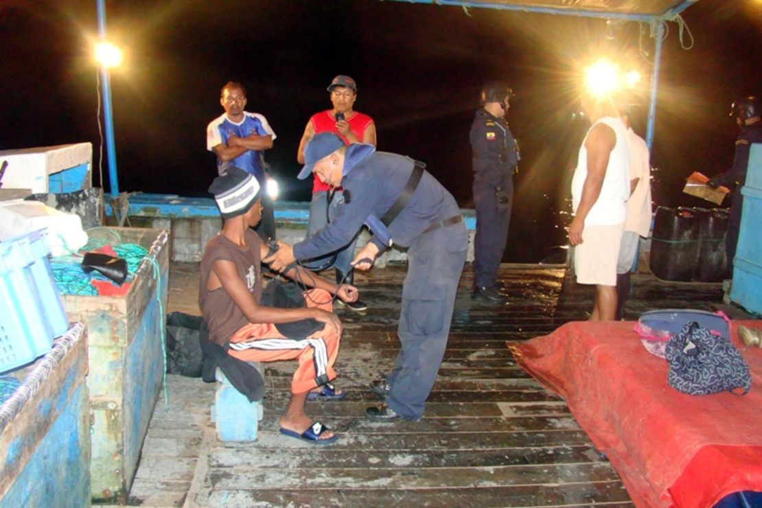 The Ecuadorian navy rescued 18-year-old Adrian Vasquez after he spent 26 days adrift aboard a small fishing boat.