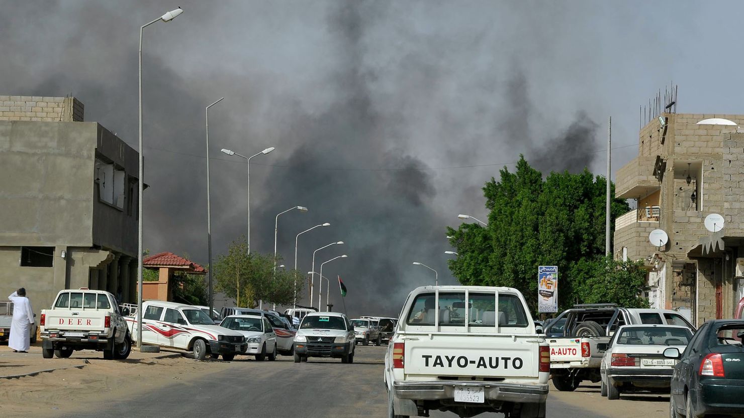A street in Sabha, Libya, during clashes in 2012 between Toubou and Arab tribesmen.
