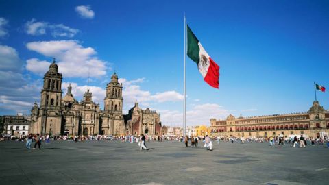 The Zócalo plaza in Mexico City.