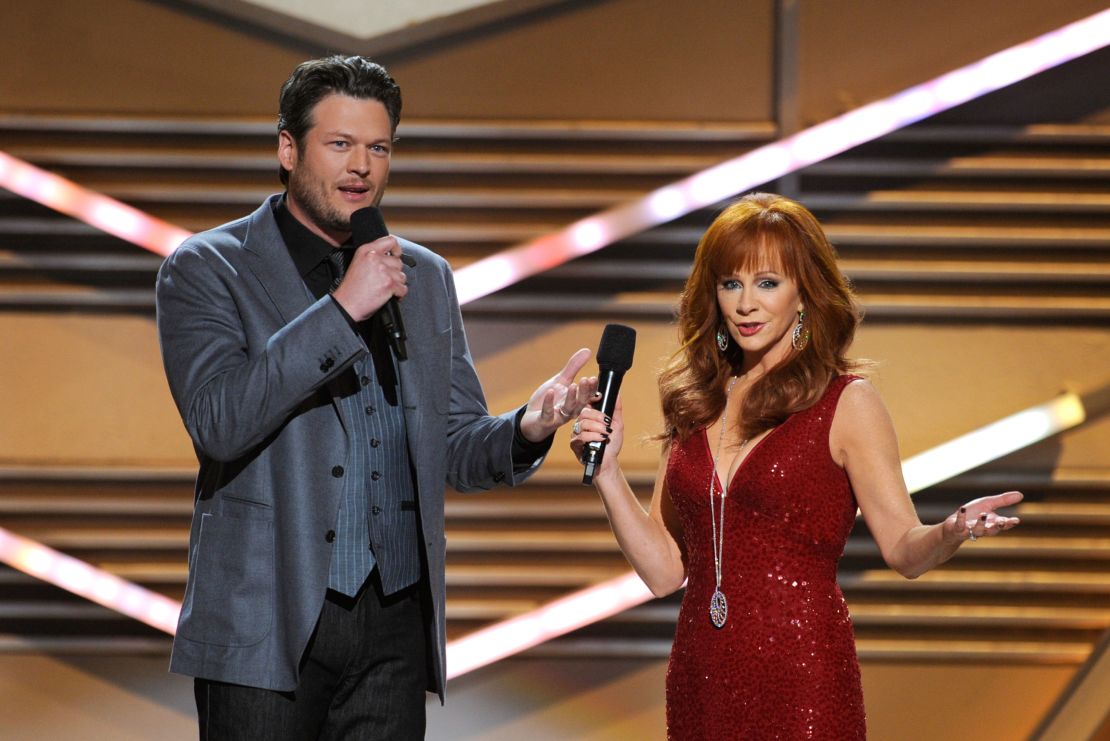 For the second year in a row the awards show was hosted by Blake Shelton and Reba McEntire.