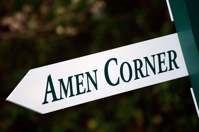 Augusta has perhaps the most feared stretch of holes in golf. "Amen Corner" was coined by Sports Illustrated writer Herbert Warren Wind in 1958 to describe the perils that lay in wait for players playing the 11th, 12th and 13th holes -- a place where many a promising round has been ruined.