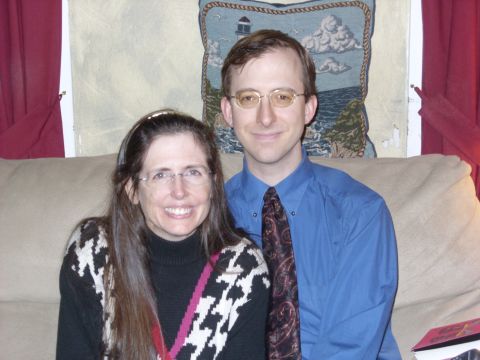 "My sister (Elizabeth, pictured with her husband) has made enormous progress from being an almost non-verbal child and a super shy teen," said Tina Hilson. "She has two college degrees and ... travels to schools to enlighten people about the existence of, and strengths of, autistic people."