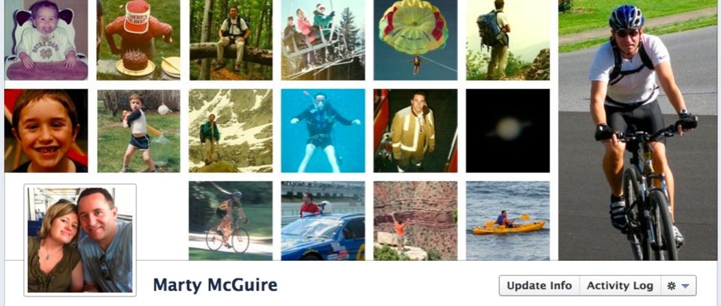 Marty McGuire's cover photo is his "Timeline within a Timeline." It's a <a href="http://ireport.cnn.com/docs/DOC-767291">series of images</a> of him from childhood until the present day. He says he really likes the new format: "It's a digital scrapbook and makes it easier for me to browse past events." But the Allentown, Pennsylvania, resident says he's skeptical about one thing: "I wonder, though, if anyone browses my own Timeline, or just keeps up with me using the Newsfeed."
