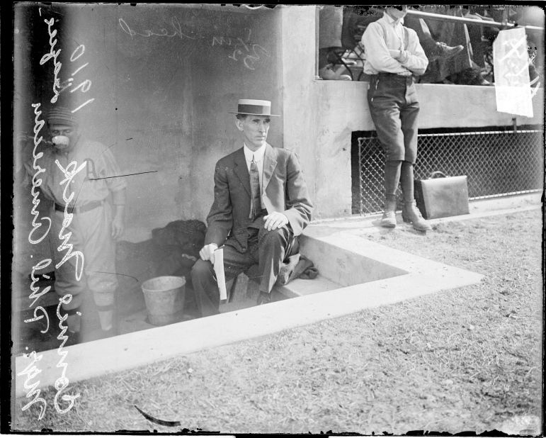 The "Tall Tactician" owned part or all of the Philadelphia A's from the team's founding in 1901 until 1954, when he sold the team to Arnold Johnson. Before his ownership stint, Connie Mack had an 11-year career as a catcher in the National League. Thanks to his 50 years of managing the A's -- and two years managing the Pirates in the 1890s -- he holds major league managing records for games won and lost.