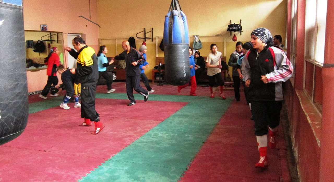 Rahimi says she can only train for an hour for a day, such is the demand for sports facilities in the Afghan capital.