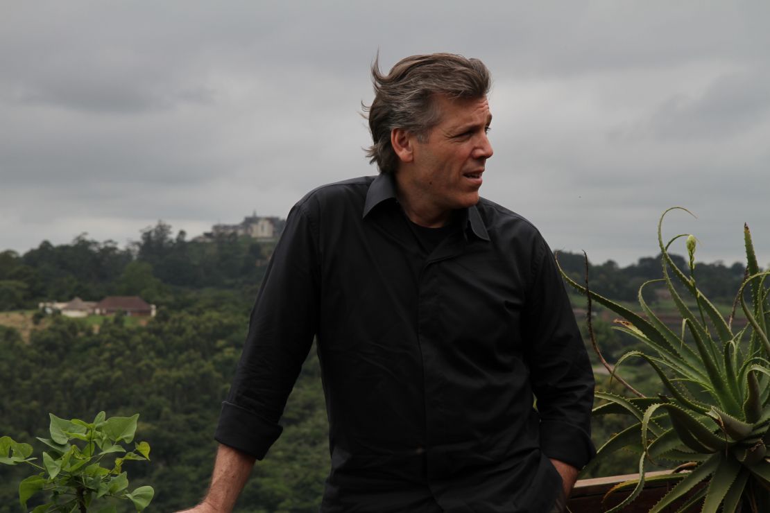 Thomas Hampson pictured on the outskirts of Durban, with the Valley of a Thousand Hills to his back