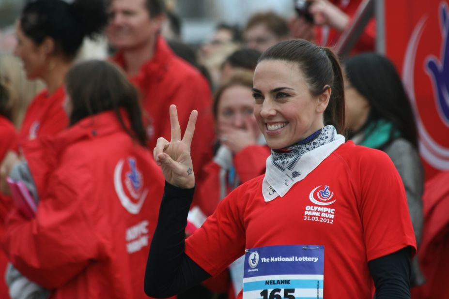 Former Spice Girl Mel C was one of several celebrity runners who joined in with the run.