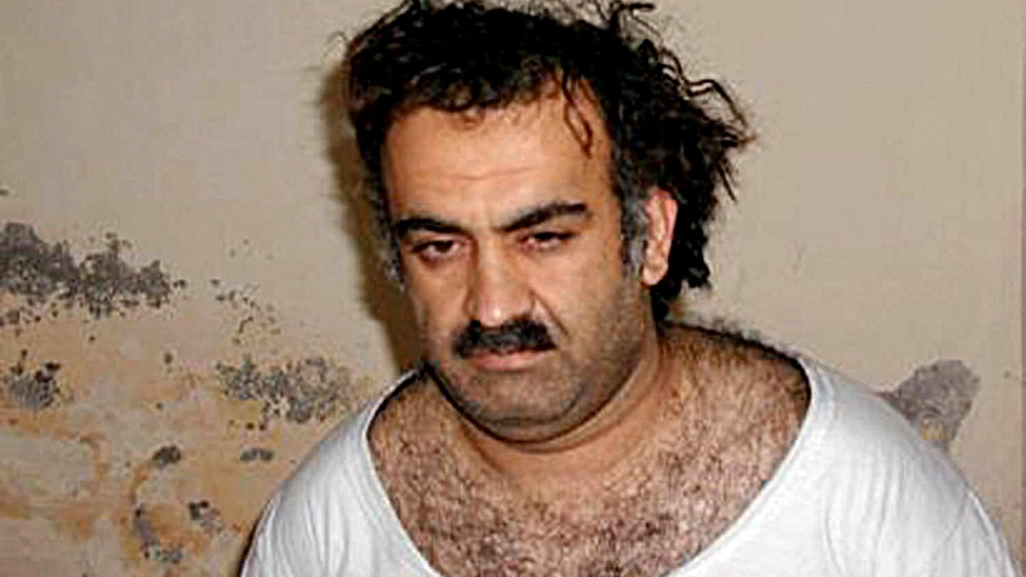 This photo obtained on March 1, 2003, shows alleged plotter of the September 11, 2001, attack Khalid Sheikh Mohammed. 