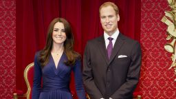 Wax figures of the Duke and Duchess of Cambridge, William and Kate, are unveiled at Madame Tussauds in London on April 4, 2012.