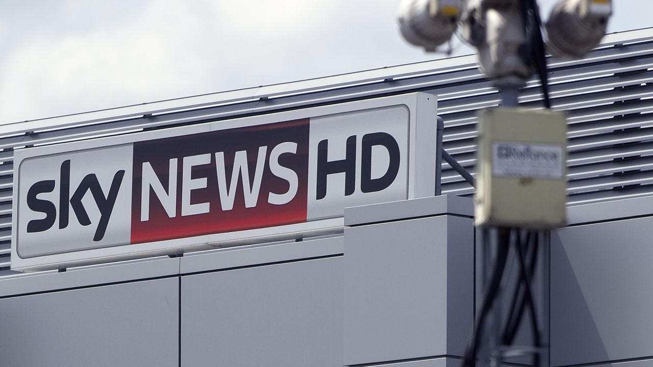 Closed circuit television (CCTV) cameras stand outside British Sky Broadcasting Group Plc's (BSkyB) headquarters in Isleworth, U.K., on Monday, July 11, 2011. U.K. Culture Secretary Jeremy Hunt will today write to Ofcom and the Office of Fair Trading to ask whether they'd still accept News Corp.'s undertakings for the BSkyB bid, said a person familiar with the situation, asking not to be identified before the letters are sent. Photographer: Simon Dawson/Bloomberg via Getty Images