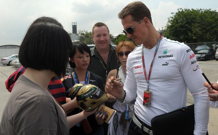 After retiring at the end of the 2006 season, Schumacher delighted his fans by making a surprise return to F1 in 2010. He was back to race for Mercedes at the age of 41.