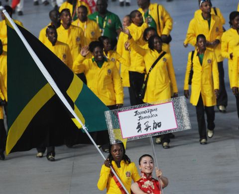 Her inspirational performances in Athens meant that she was asked to carry the flag for the Jamaican team at the opening ceremony for Beijing 2008.