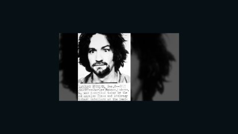 Manson's 1969 mugshot.