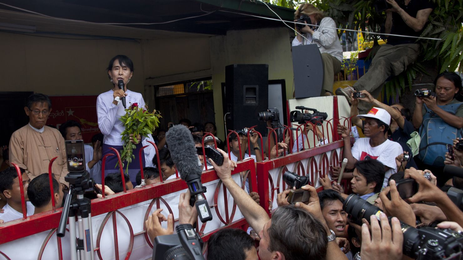 The Aung San Suu Kyi-led opposition victory in recent elections has encouraged the United States.