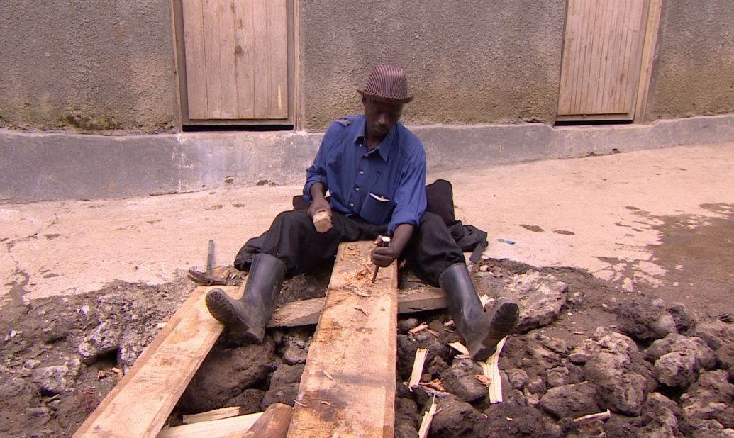 Francois Bizimana is one of Musanze's best makers of wooden bikes. He was once hospitalized after an accident on one.