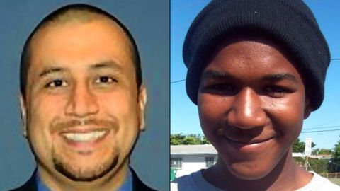 George Zimmerman, left, and Trayvon Martin.