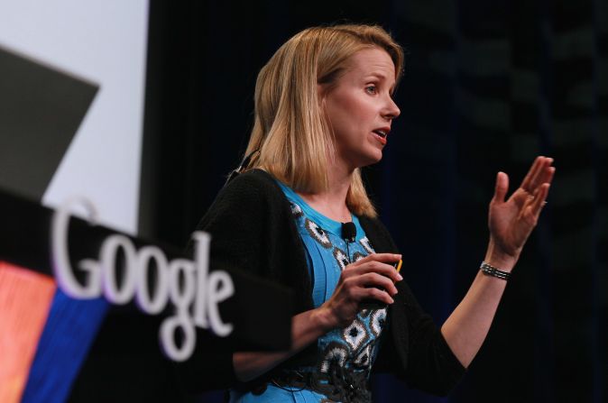 Mayer speaks during the announcement of the launch of Google Instant, a faster version of Google search, in  September 2010 in San Francisco, California.