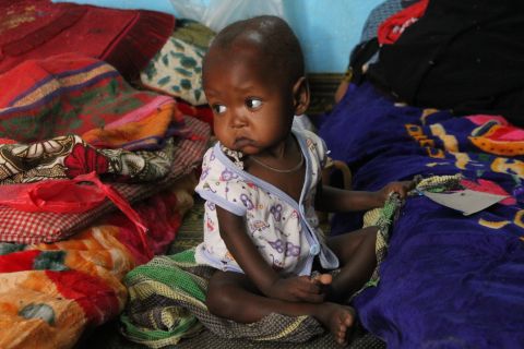 At a nutritional feeding center in Mao, Chad, children can be brought to the brink after just two weeks. But then they go home, where food is often scarse. 