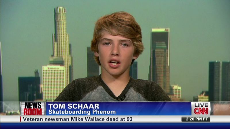 Tom Schaar is the first skateboarder in history to land a 1080 flip.