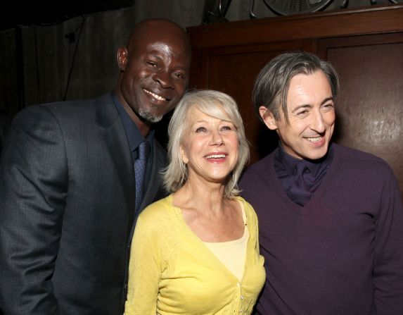 Djimon Hounsou, Helen Mirren and Alan Cumming attend a party for the premiere of the 2010 film "The Tempest" on December 6, 2010 in Los Angeles.