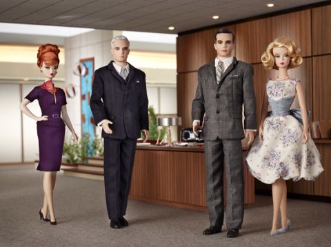 Clad in their "Mad Men" '60s-finest, Joan Holloway, Roger Sterling and Don and Betty Draper joined the Mattel family in 2010
