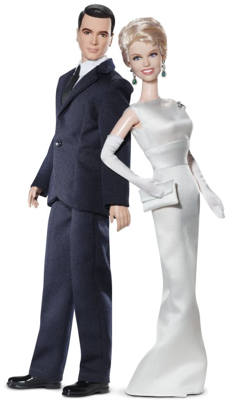 Brad Allen (Rock Hudson) and Jan Morrow's (Doris Day) "Pillow Talk" Barbies are dressed to the nines.