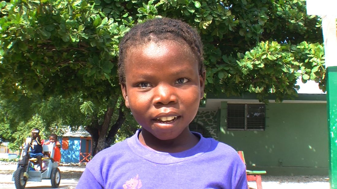 An 8- year-old girl named Lavita was suffering from severe malnutrition at the tent city orphanage until she found a new home at the New Life Children's Home and Rescue Center in Port-au-Prince. 