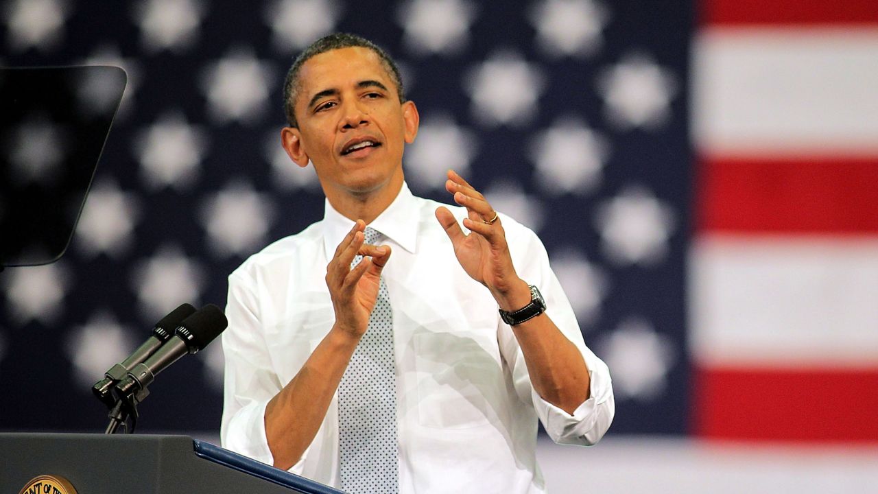 President Barack Obama touts the "Buffett Rule" in a speech Tuesday at Florida Atlantic University in Boca Raton, Florida. 
