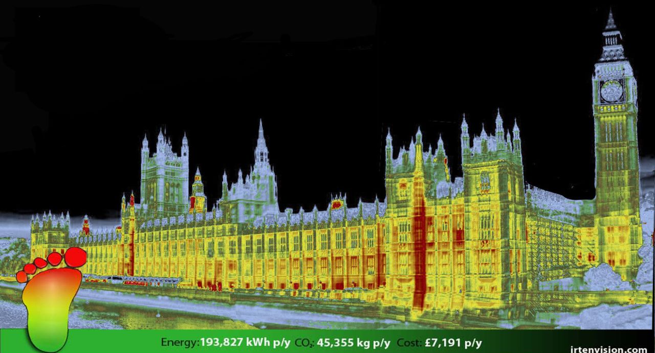 Thermal imaging company <a href="http://www.irtsurveys.co.uk/" target="_blank" target="_blank">IRT</a> have been providing thermal surveys in the UK for the past decade. CEO Stewart Little says the cost of thermal cameras has dropped dramatically in recent years. Here an IRT survey shows the energy footprint of the UK's Houses of Parliament in London. 
