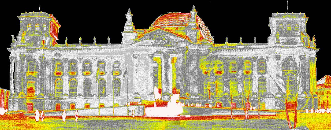 ... and Germany's parliament building in Berlin. IRT's Stewart Little says thermal imaging can help motivate people to inuslate their homes.  
