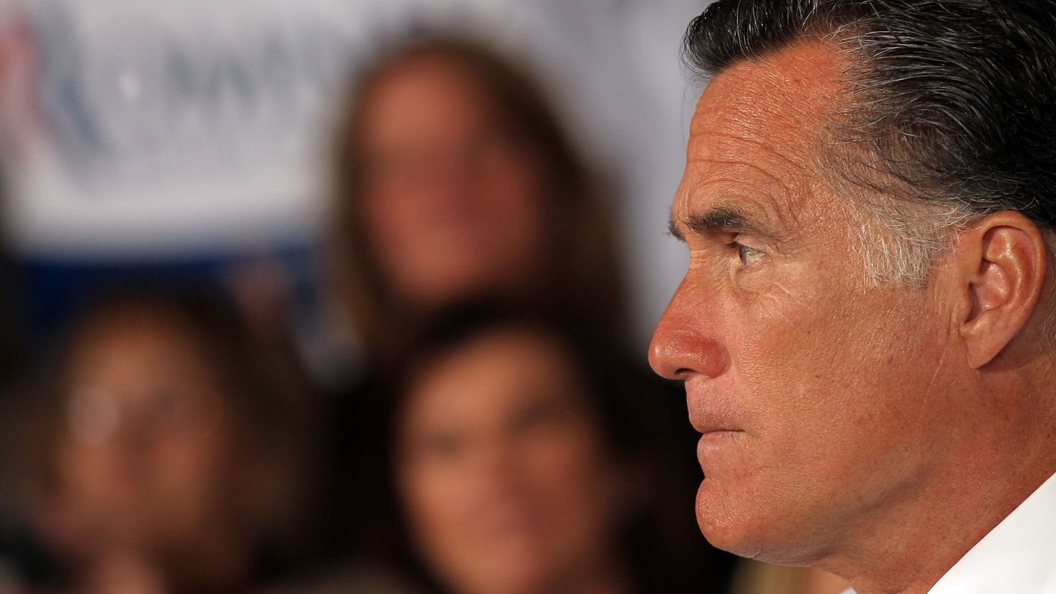 Republican presidential candidate Mitt Romney speaks to supporters Wednesday in Hartford, Connecticut.
