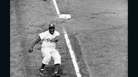 Jackie Robinson, born in Cairo, Georgia, in 1919, broke the Major League color barrier in 1947.