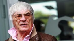 Bernie Ecclestone answers press questions on the forthcoming Bahrain Grand Prix on April 12, 2012 in Shanghai, China.