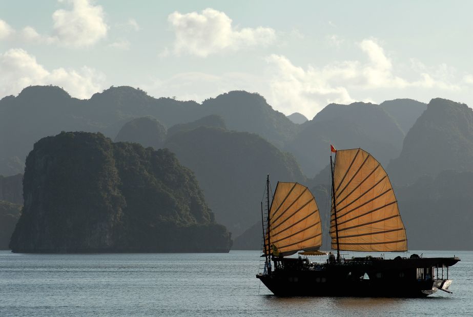 Vietnam's Halong Bay is a spectacular coastal waterway that plays host to roughly 2,000 small islands.