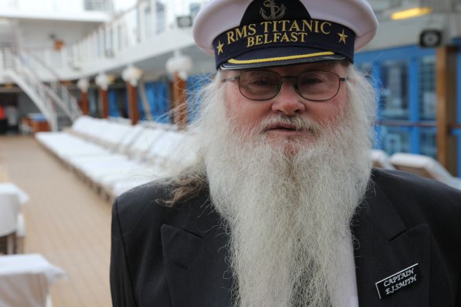 Sam Rollins also dressed as Titanic Capt. Edward John Smith.