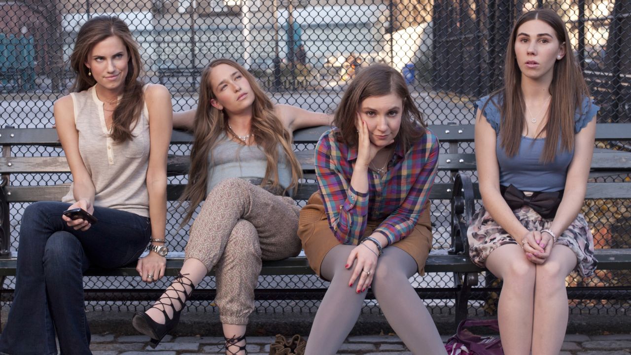 From left to right: Allison Williams, Jemima Kirke, Lena Dunham and Zosia Mamet star in HBO's "Girls."