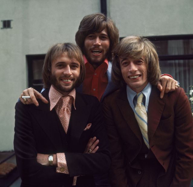  Maurice, Barry and Robin Gibb of the Bee Gees in 1973. 